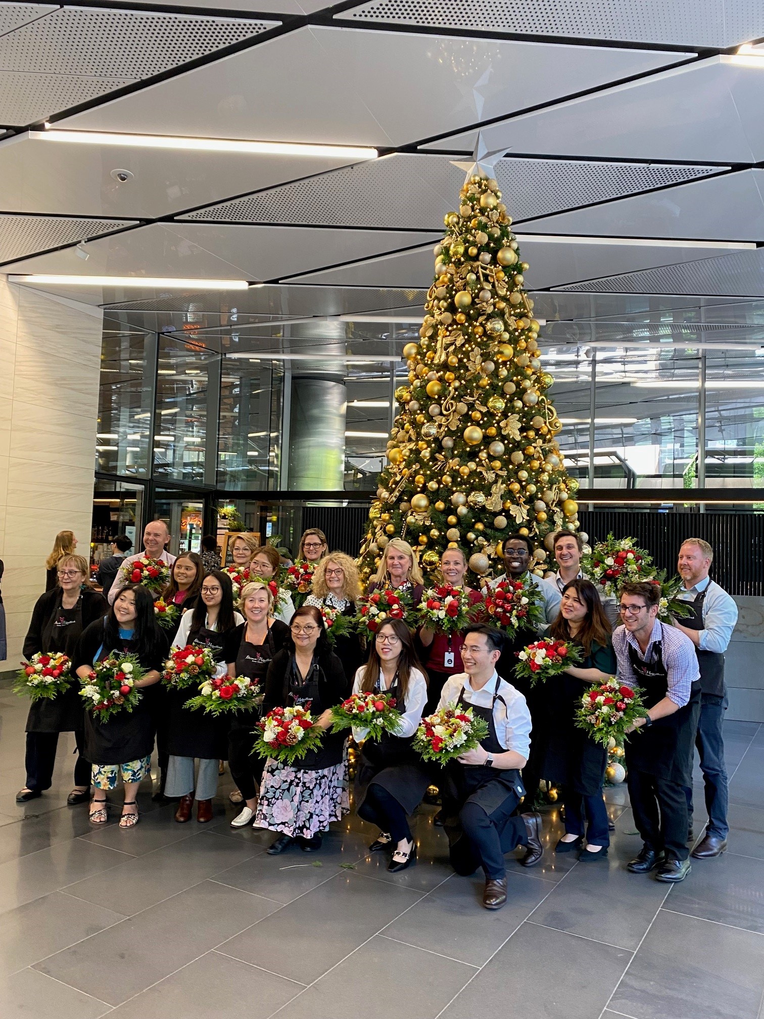 Christmas Wreath Workshop Group Shot