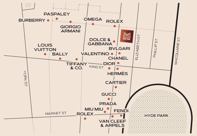 Home of Sydney Luxury map